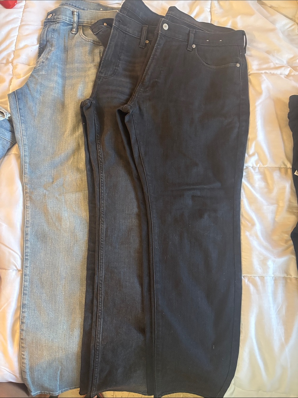 Abercrombie & Fitch Men’s Slim Stretch — Black and Light Wash Blue